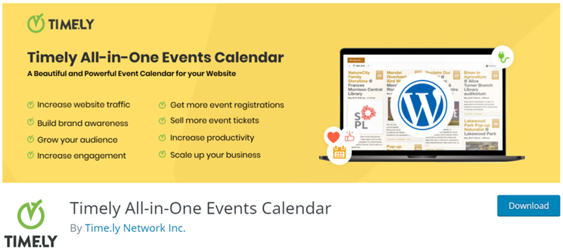 Timely All-In-One Events Calendar
