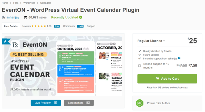 EventON
أفضل 15 إضافة تقويم وردبريس لإدارة الأحداث في عام 2025